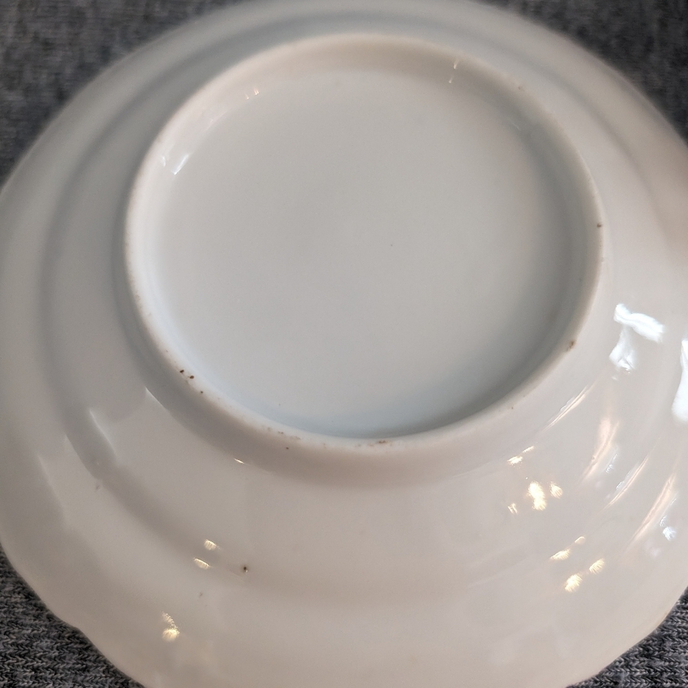 Antique Victorian Style Lusterware Cup and Saucer, Raised Floral Details - Picture 5 of 8